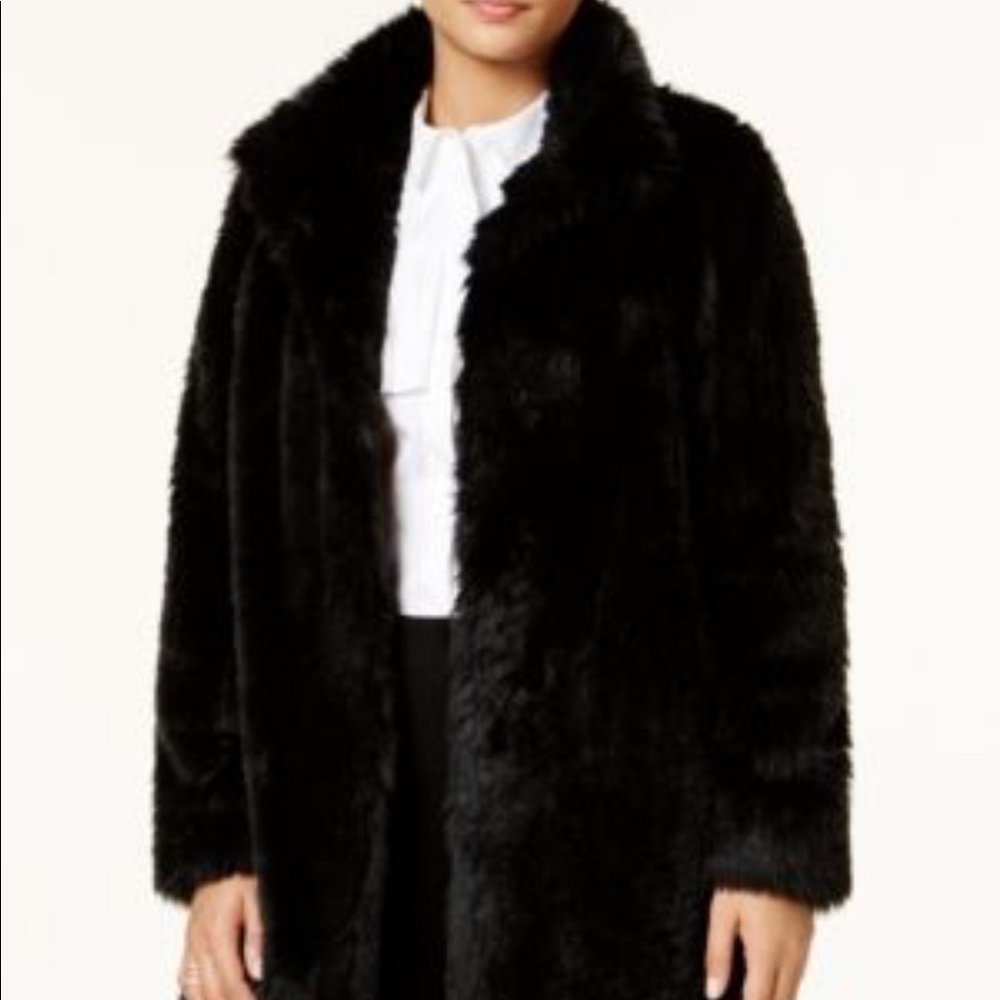 Calvin Klein Faux Fur Coat